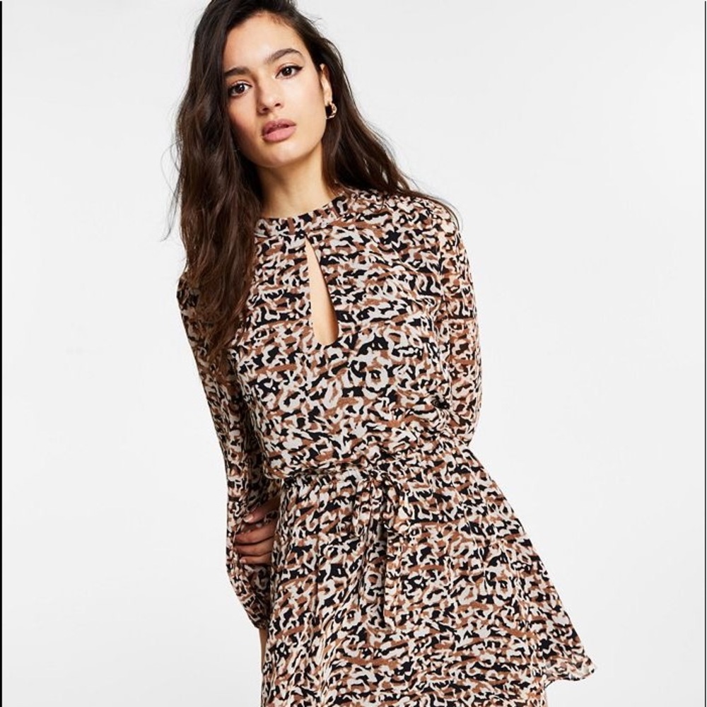 Bar III Keyhole-Front Cutout-Back Dress